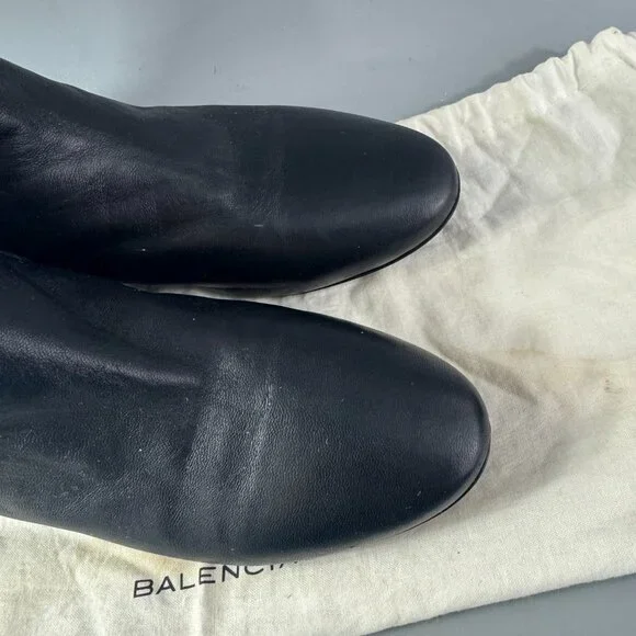 Authentic Balenciaga Leather Studded Accents Boots, Size 38 - Picture 11 of 15